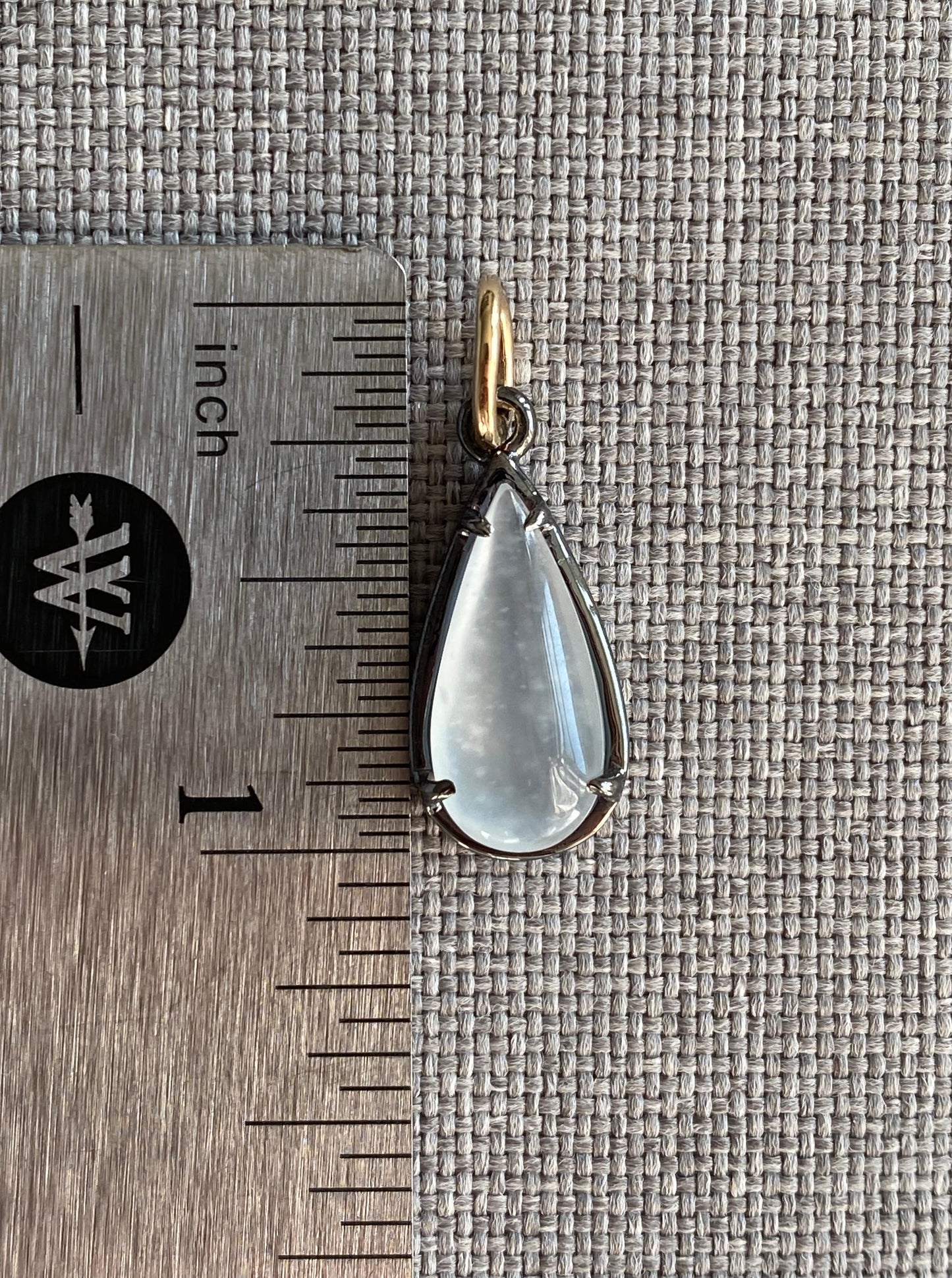 Skinny Pear Shaped Ice Jade Pendant