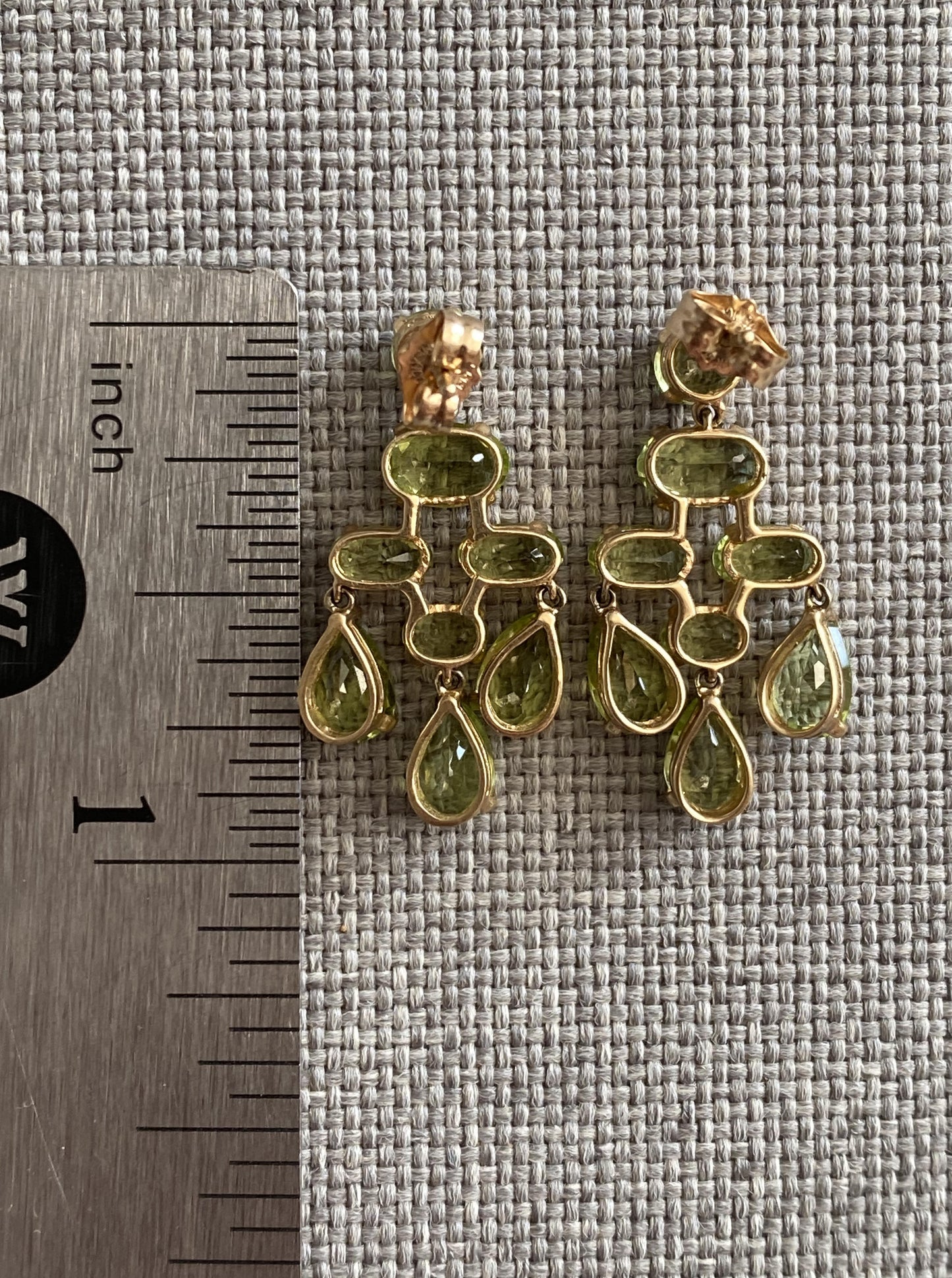Estate Peridot Chandelier Earrings