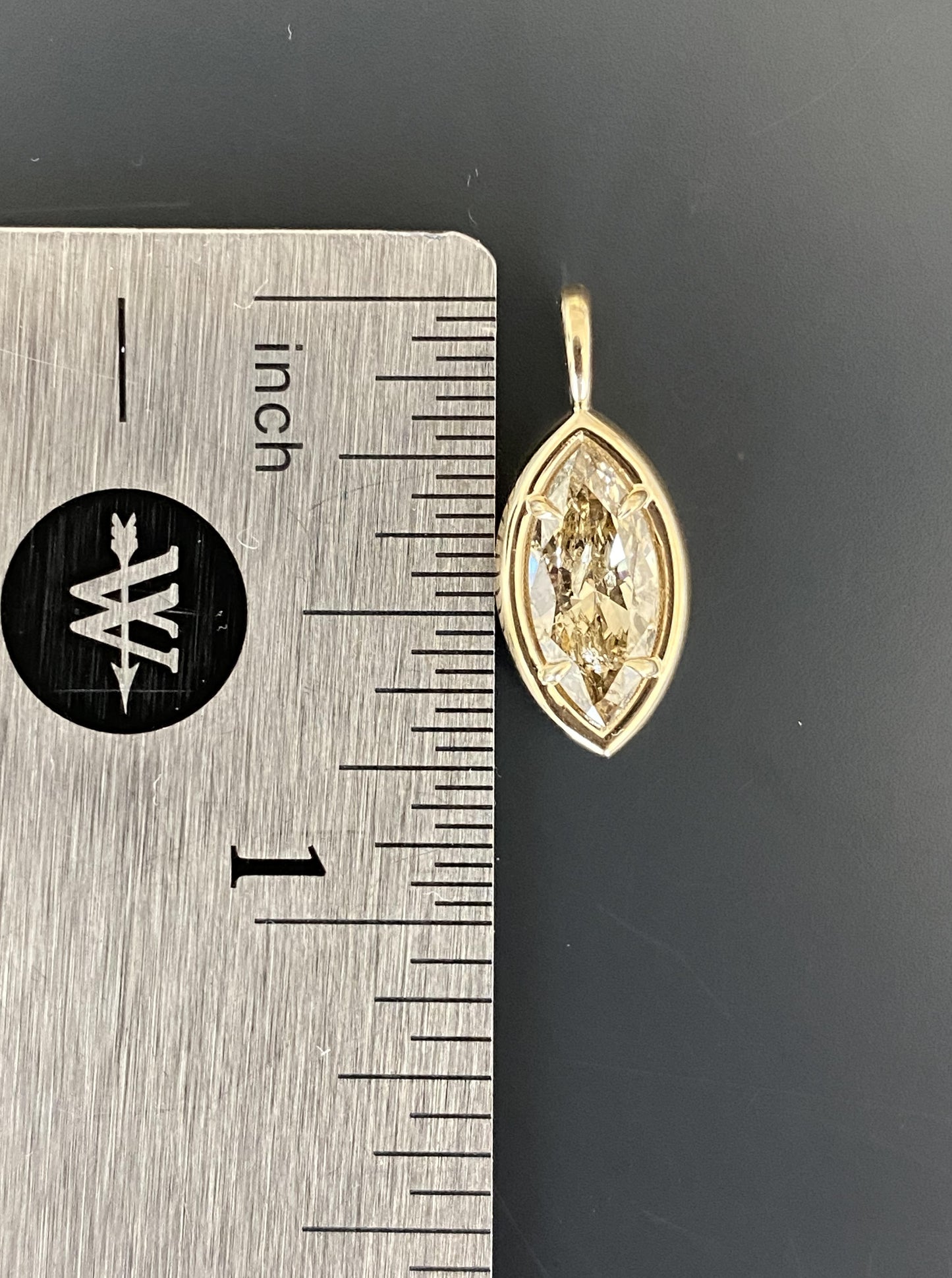 Brown Diamond Charm (Marquise Shape)