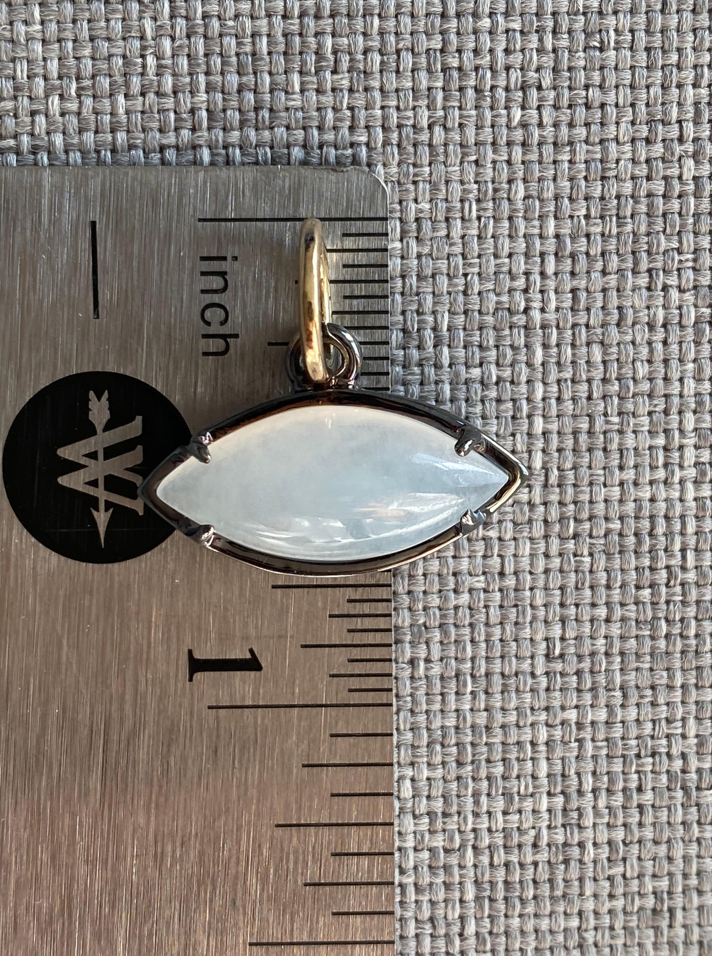 East West Marquise Shaped Ice Jade Pendant