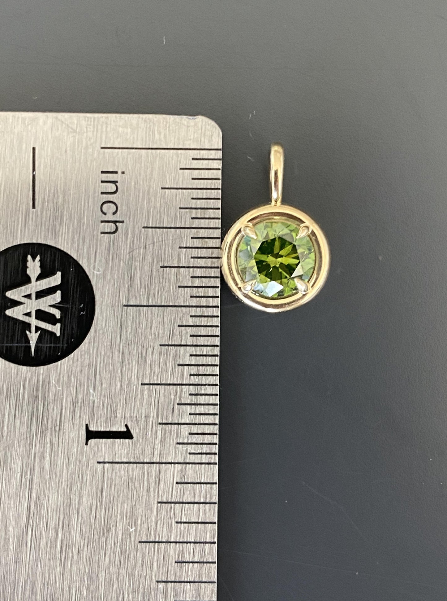 Green Diamond Charm (Round Shape)