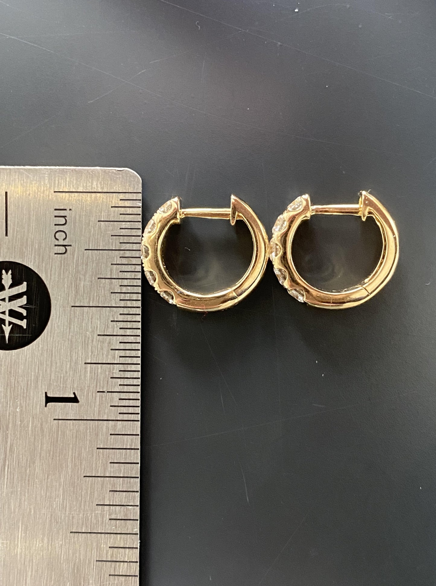 Chunky Diamond Huggies