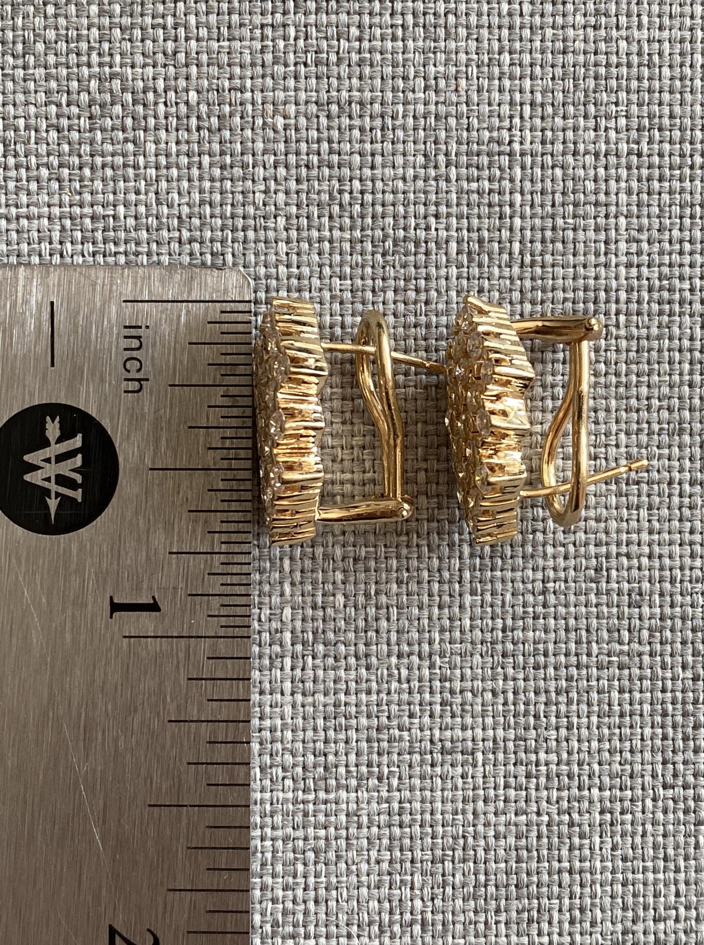Vintage Diamond Honeycomb Earrings
