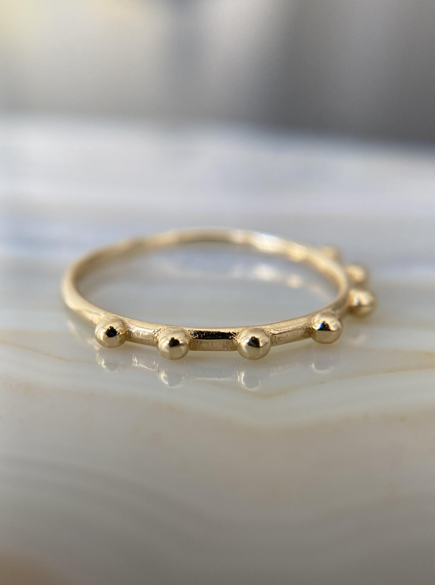 14K Beaded Band