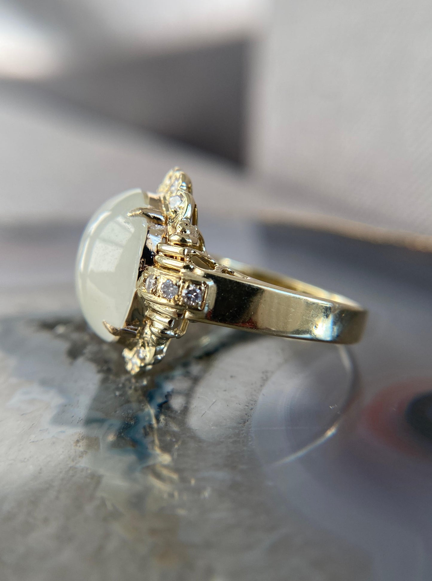 Vintage Ice Jade Ring