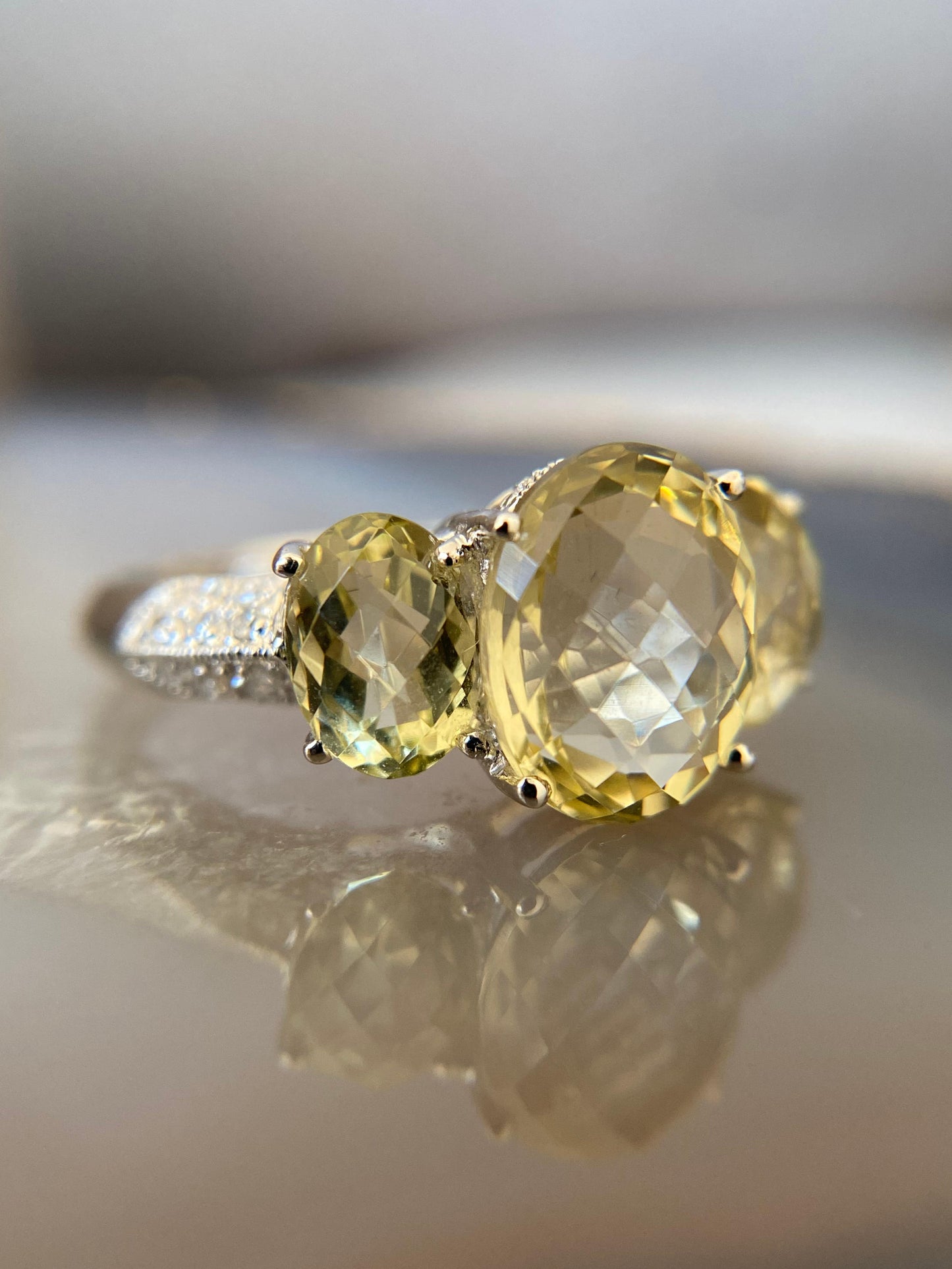 Estate Lemon Quartz Ring