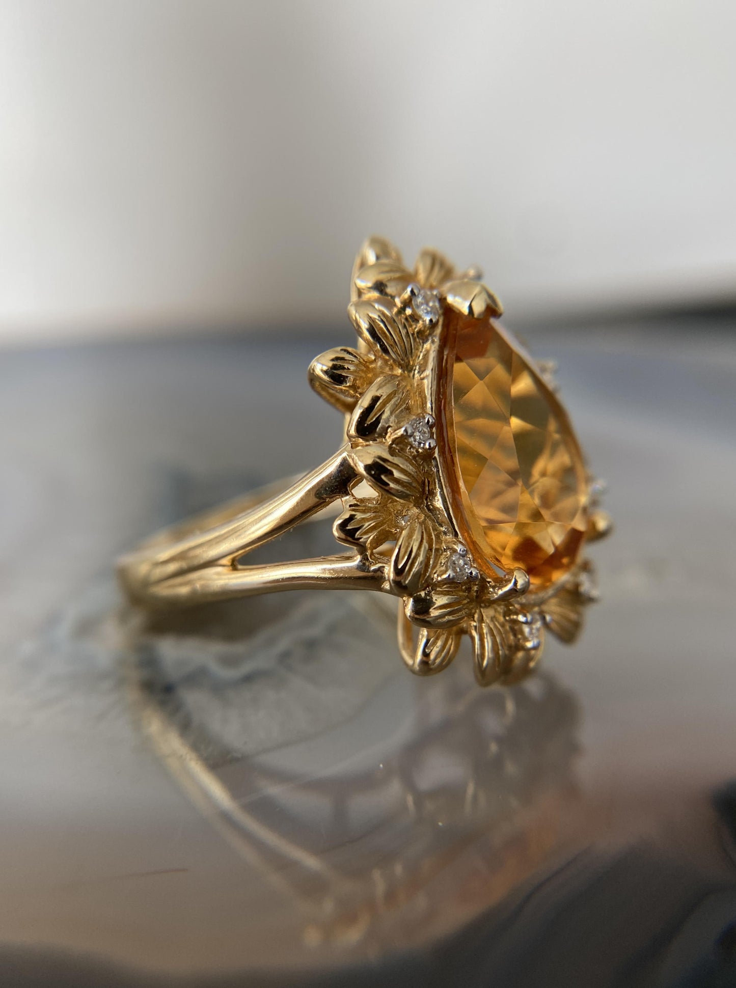 Cocktail Citrine Ring