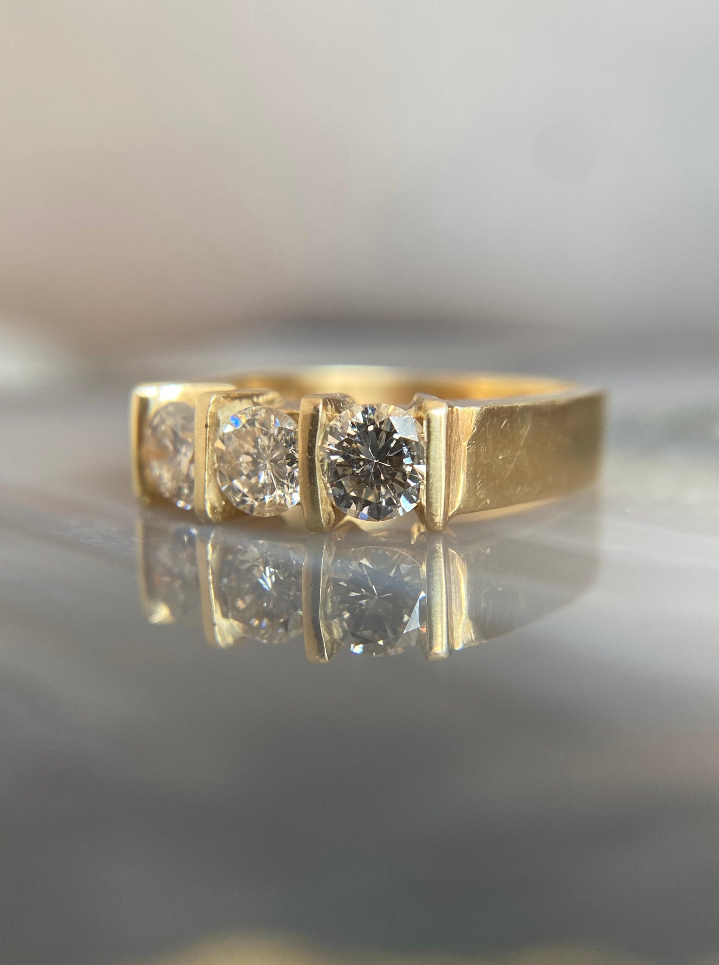 Vintage Three Stone Diamond Ring