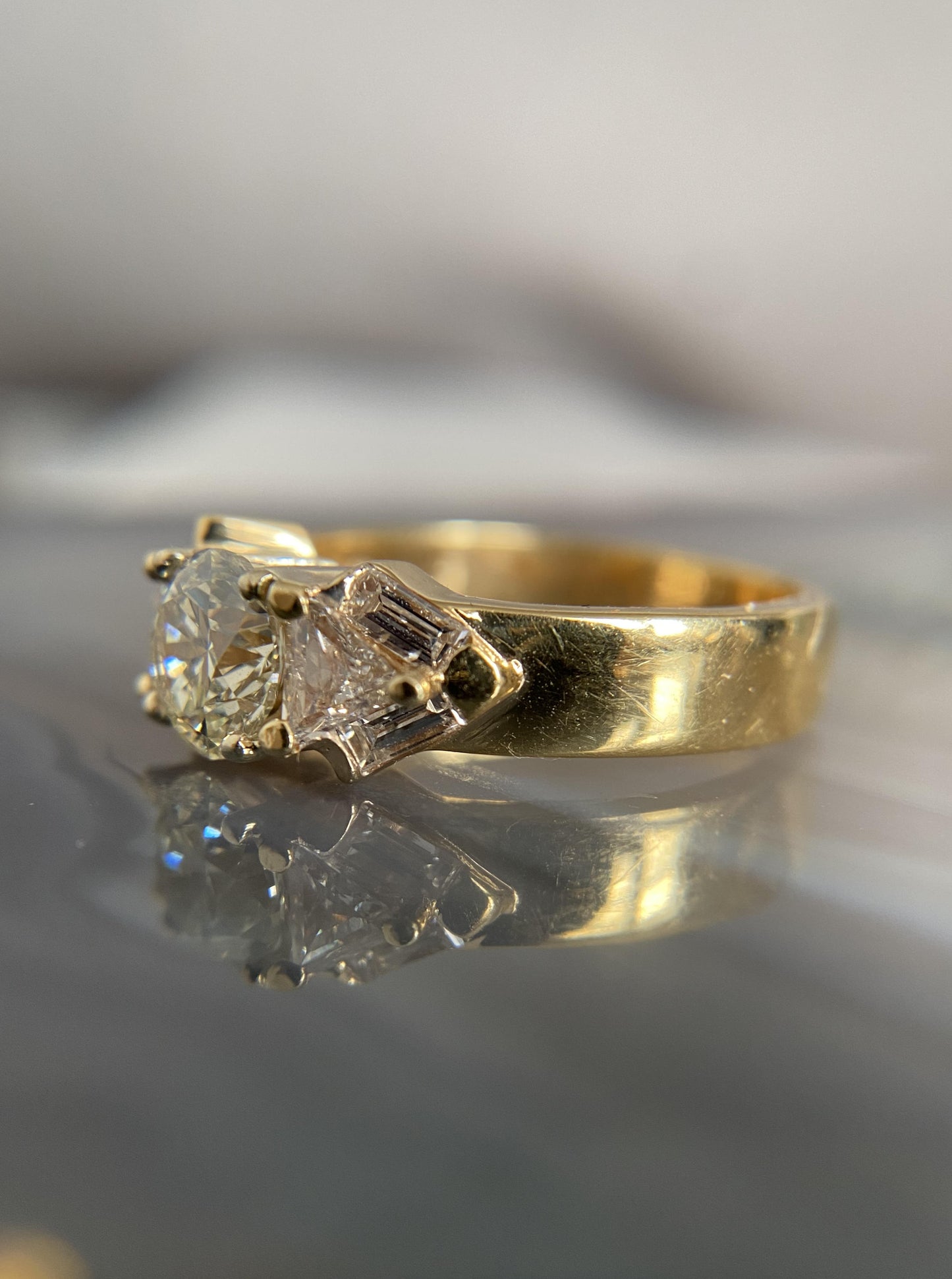 Brilliant and Trillion Cut Diamond Band.