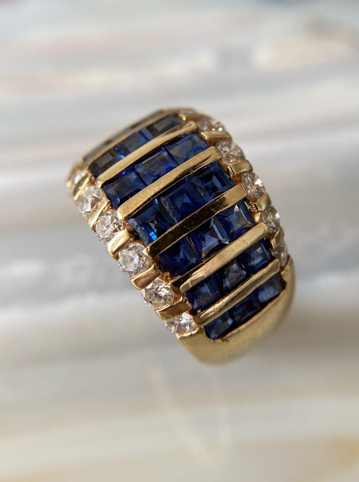 Estate Sapphire Scalloped Band
