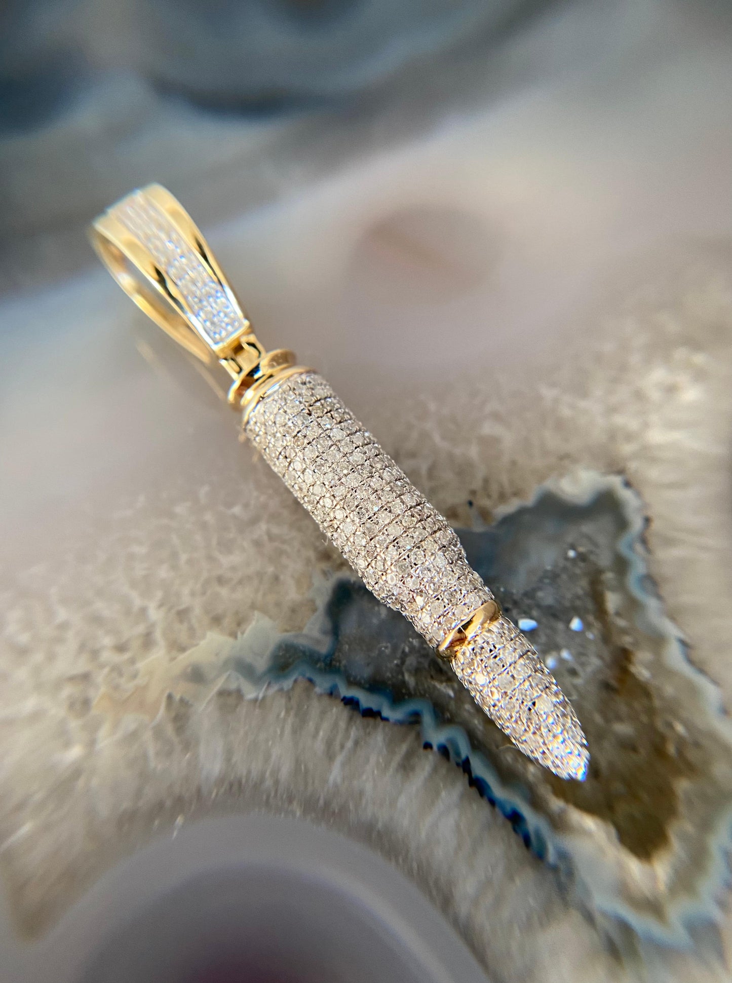 Diamond Bullet Pendant