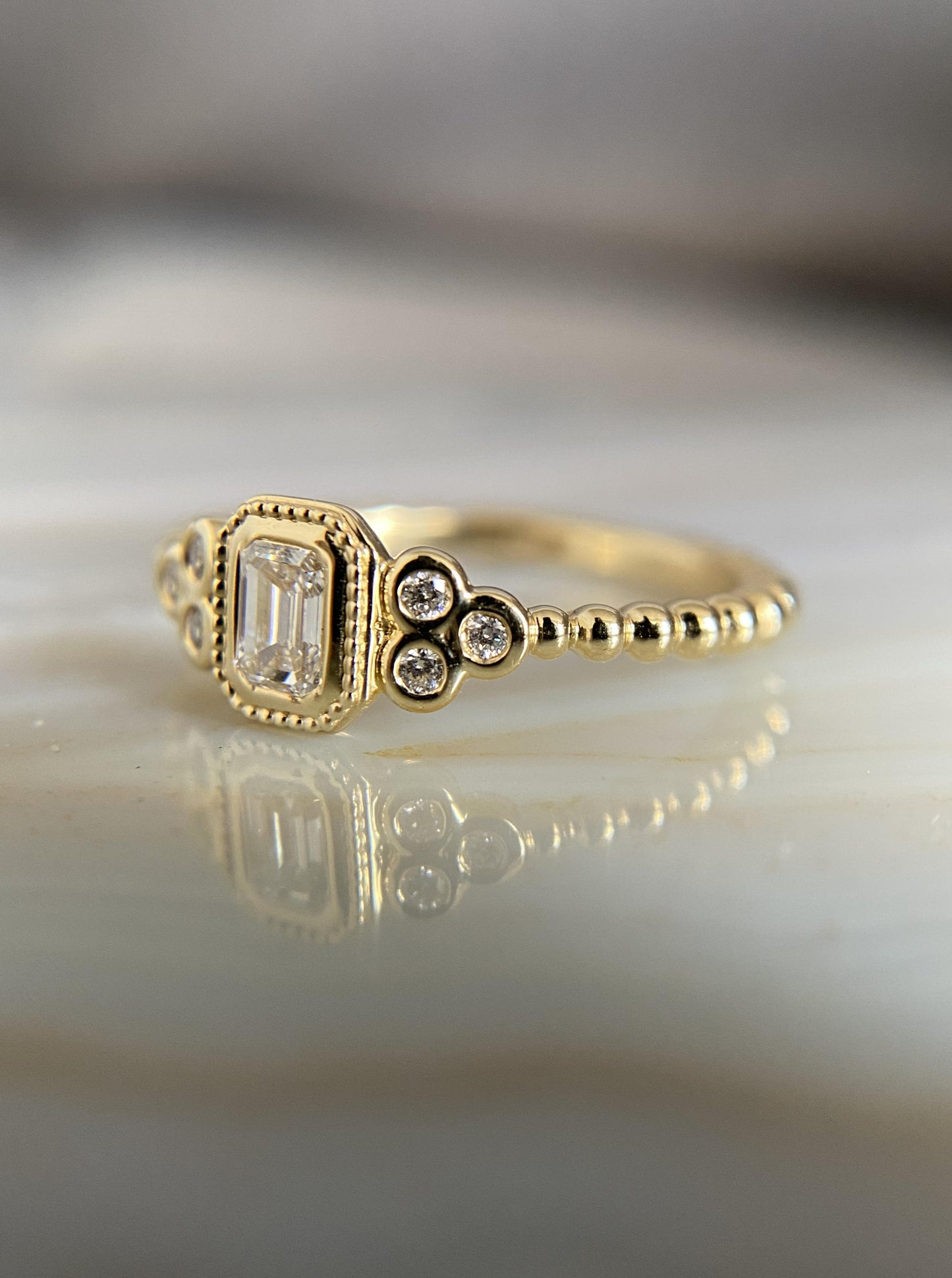 Celestial Diamond Bezel Ring