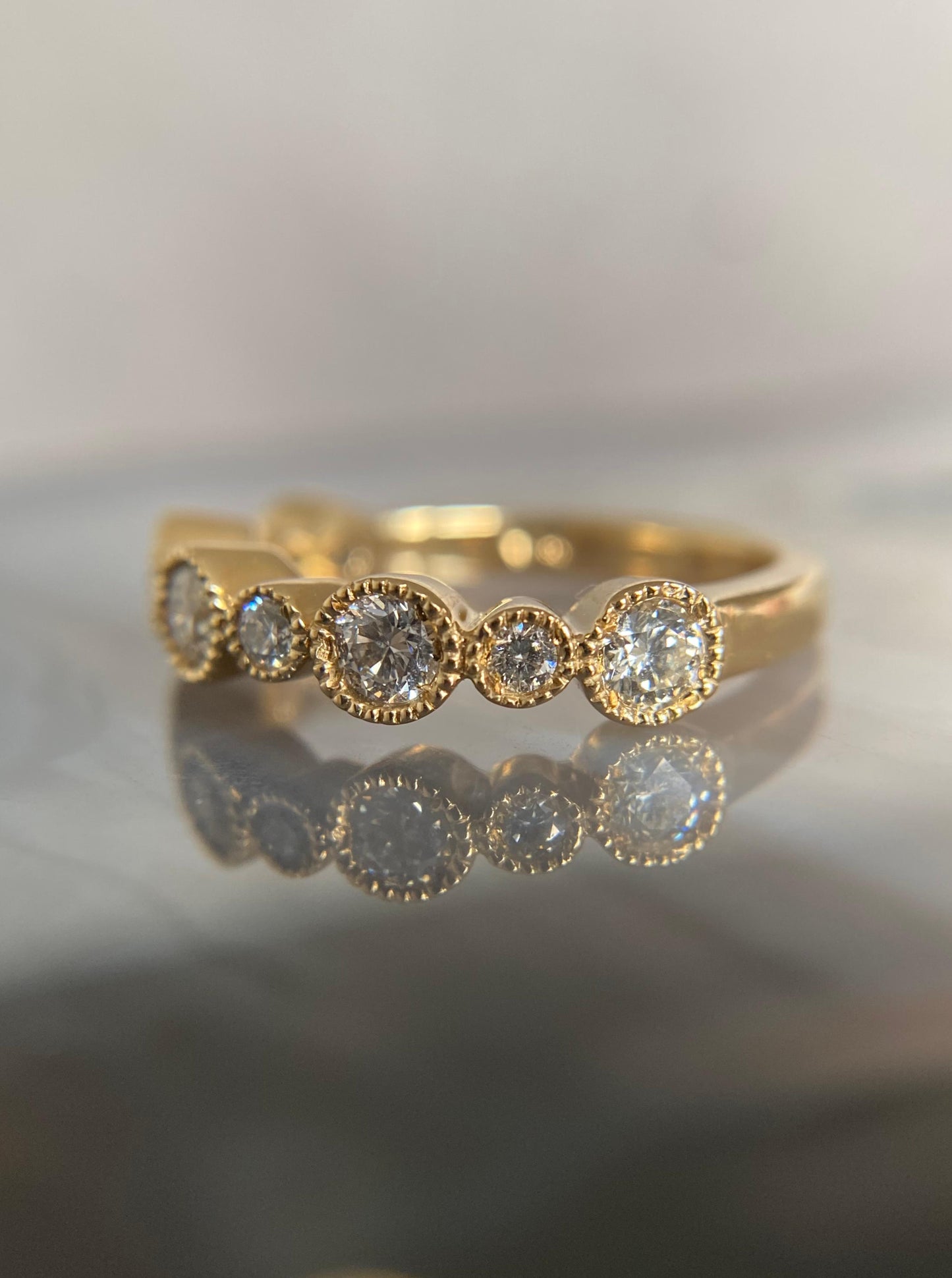 Bubble Diamond Bezel Band