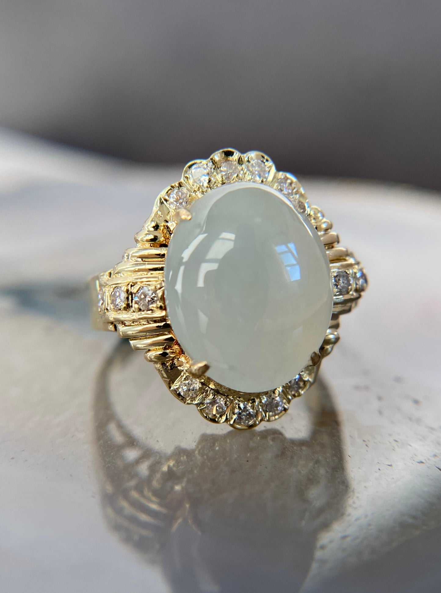 Vintage Ice Jade Ring