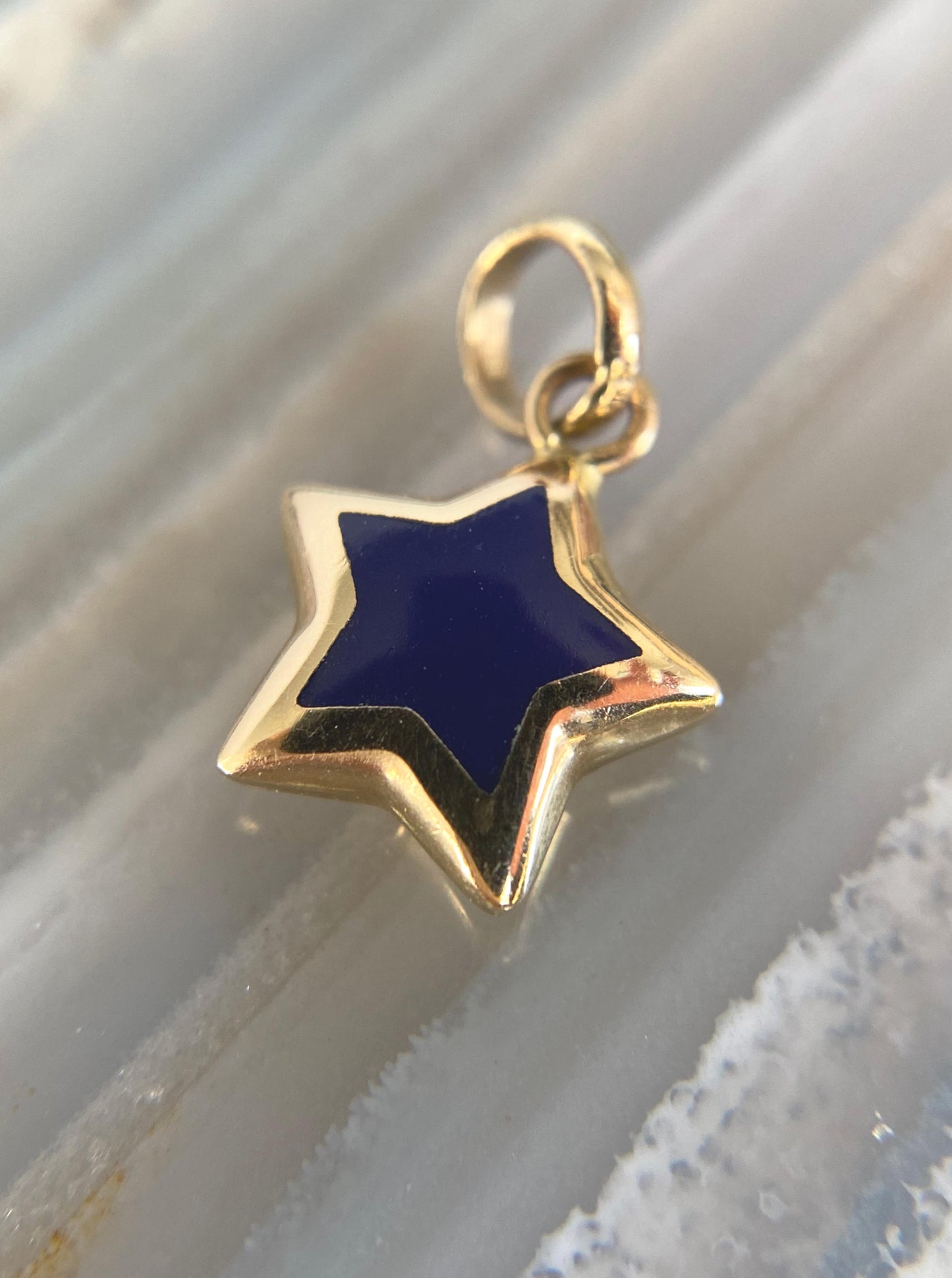 Royal Blue Puffy Star Charm