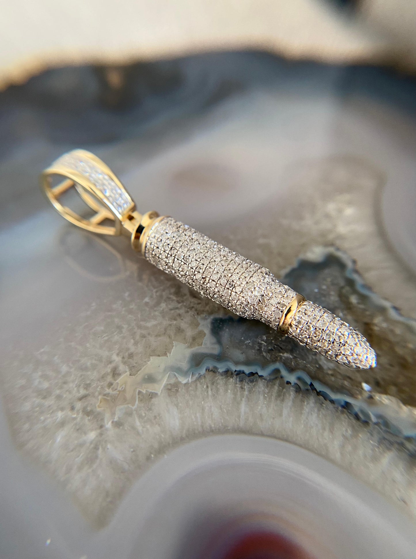 Diamond Bullet Pendant