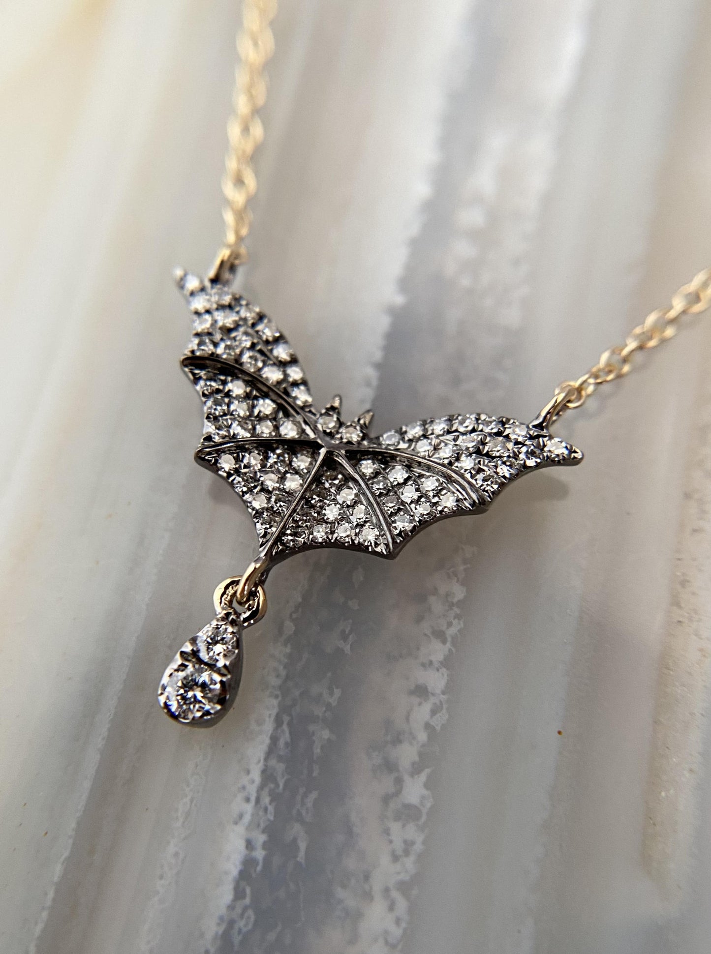 Diamond Bat Necklace