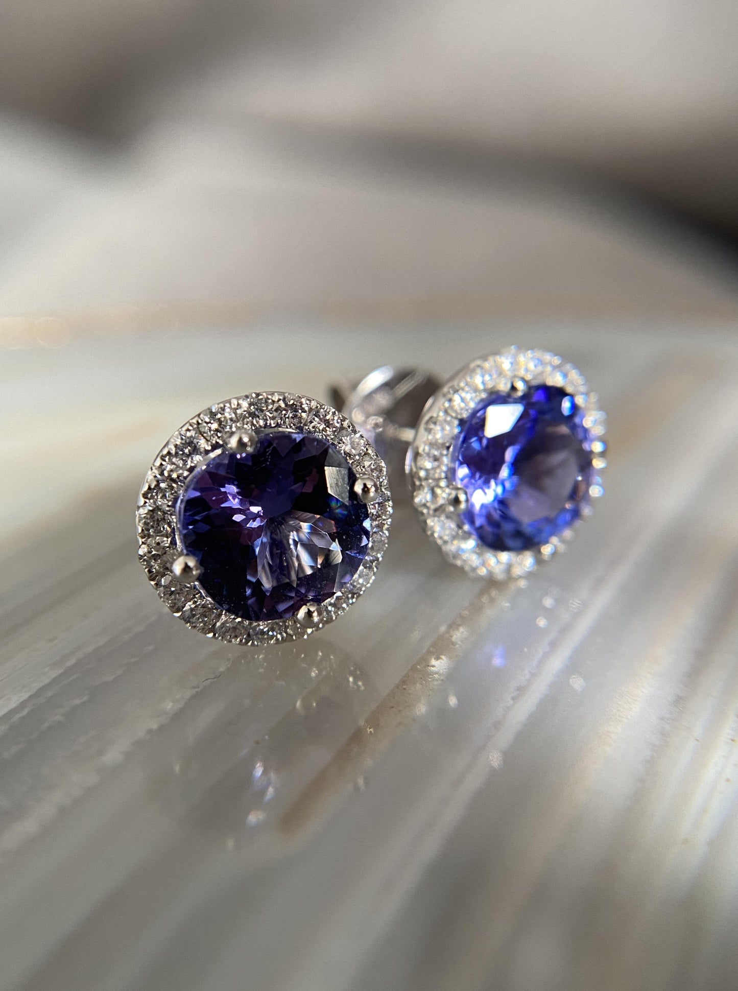 Tanzanite Cocktail Studs