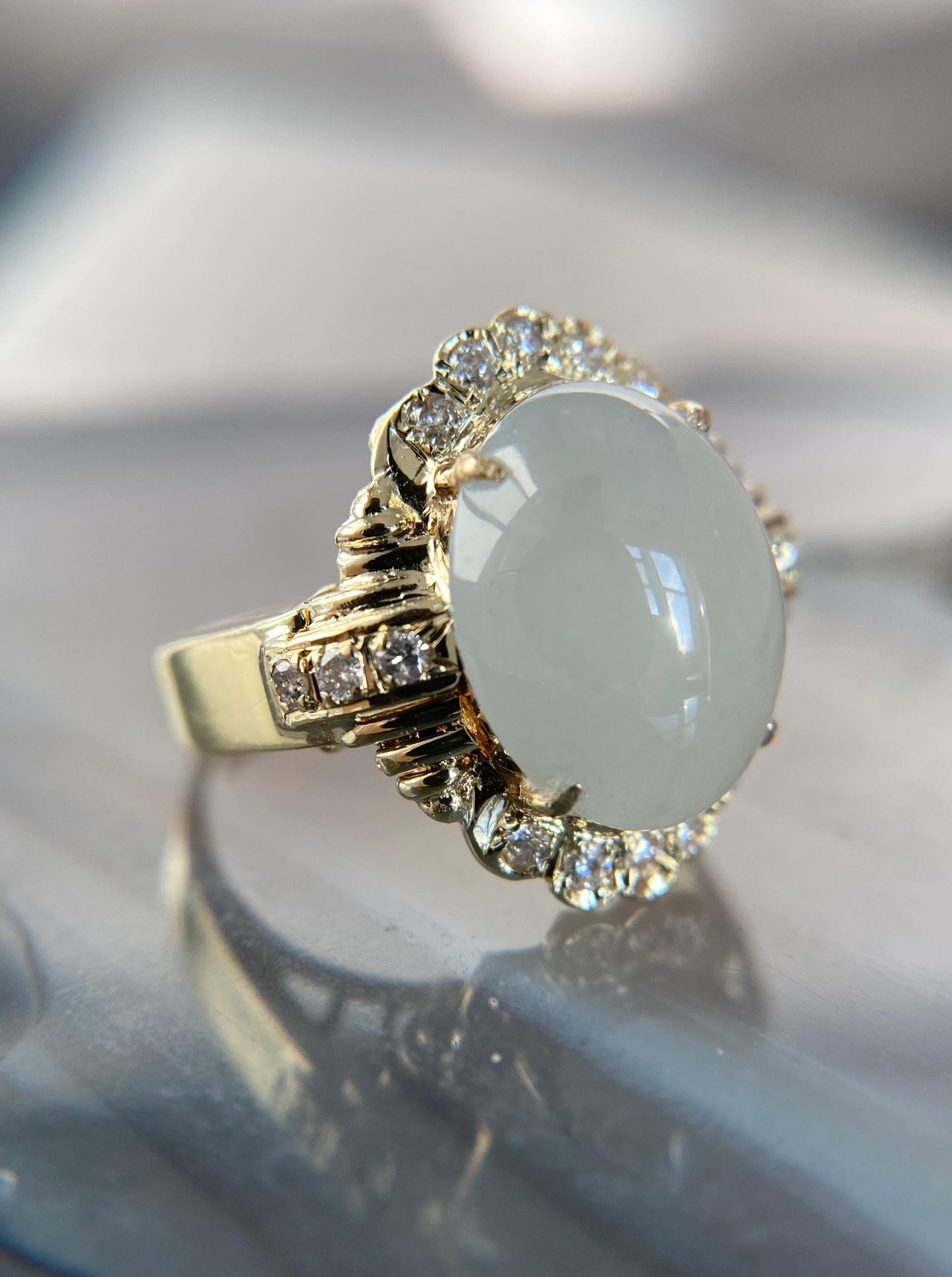 Vintage Ice Jade Ring