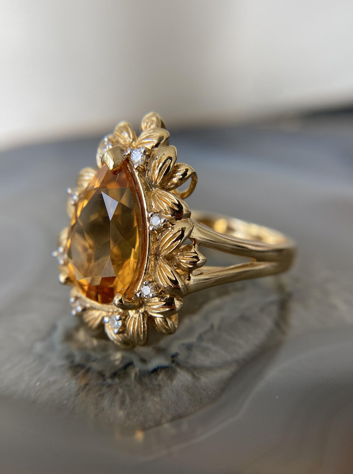 Cocktail Citrine Ring