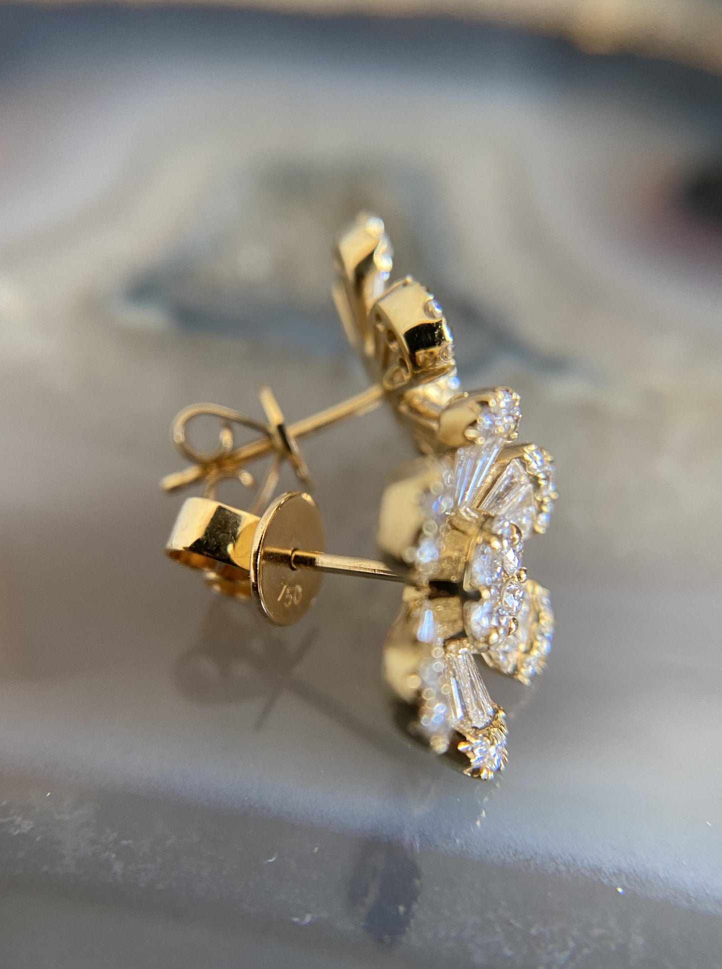 Floral Diamond Studs