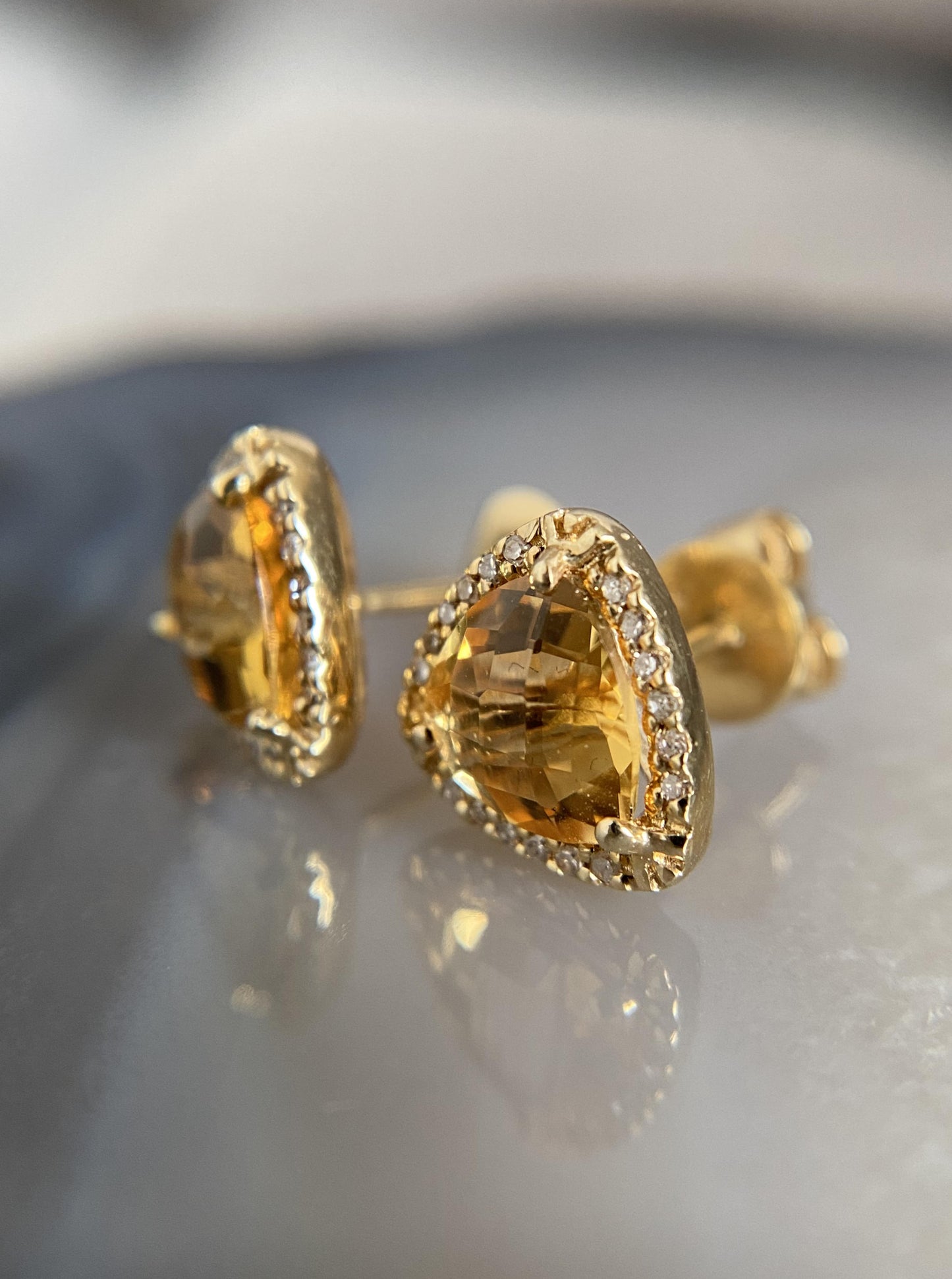 Estate Citrine Earrings