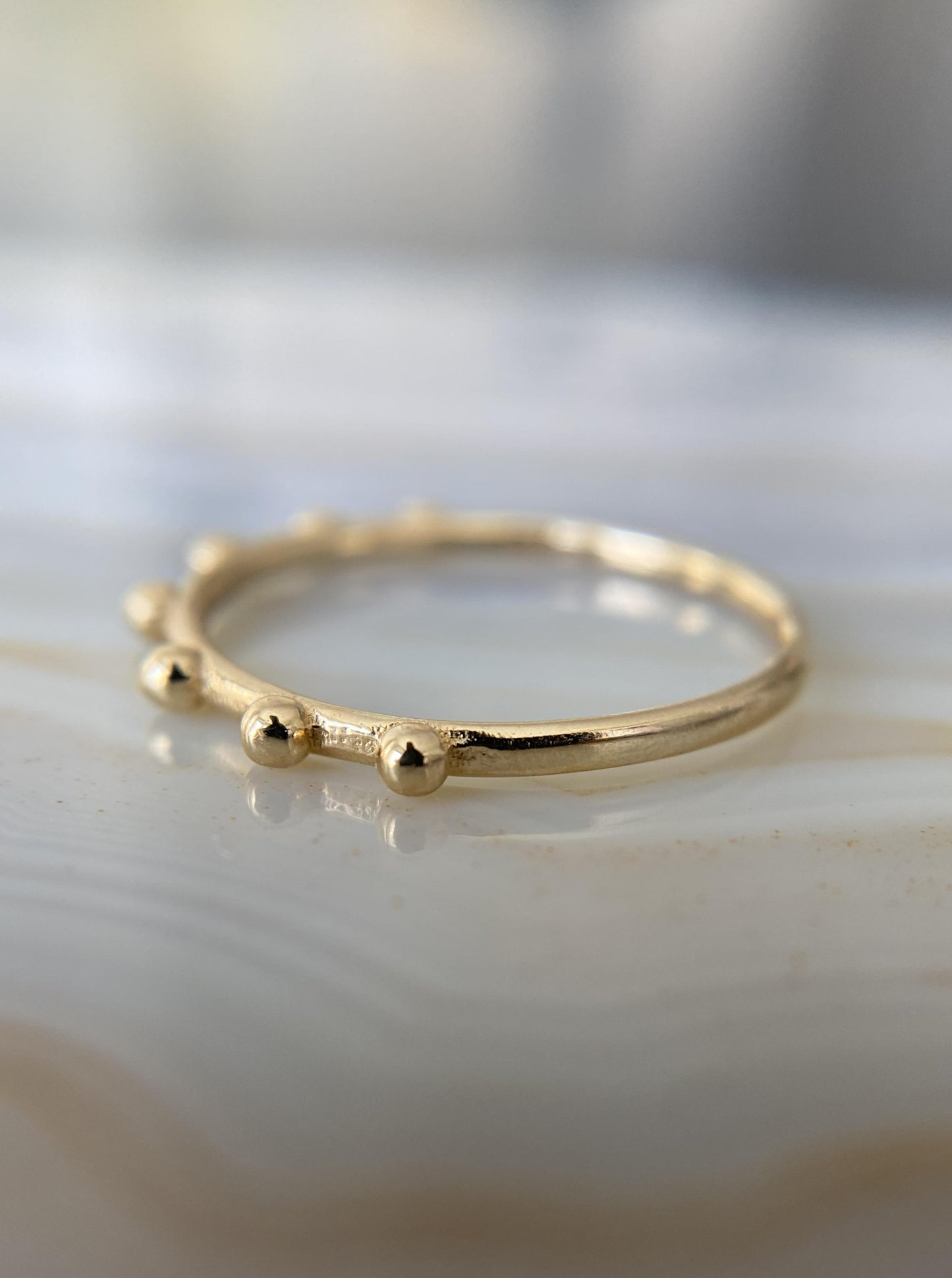 14K Beaded Band