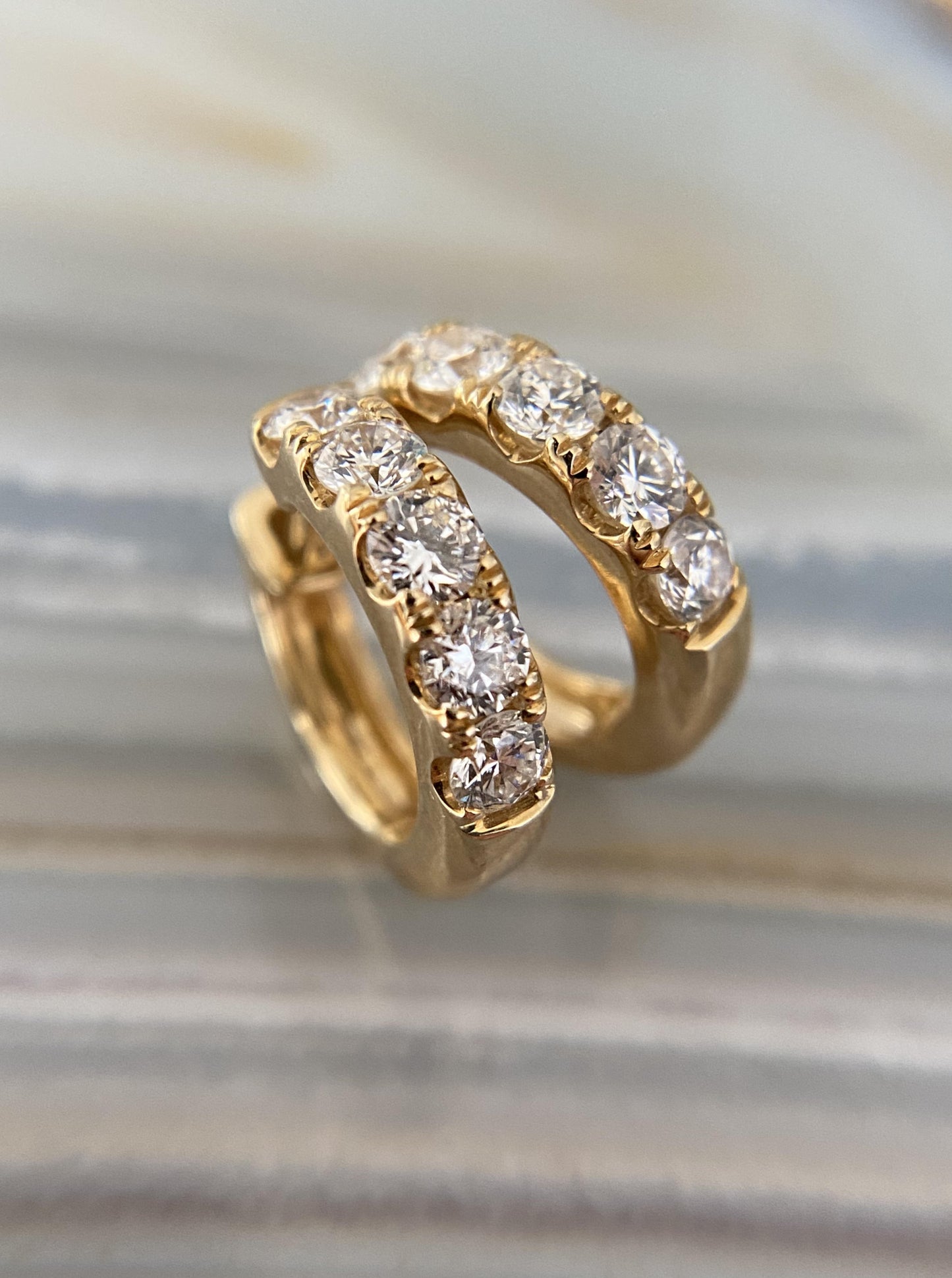 Chunky Diamond Huggies