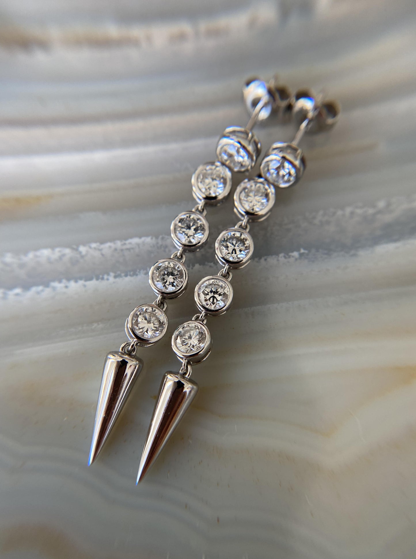 Drop Bezel Lab Diamond Earrings