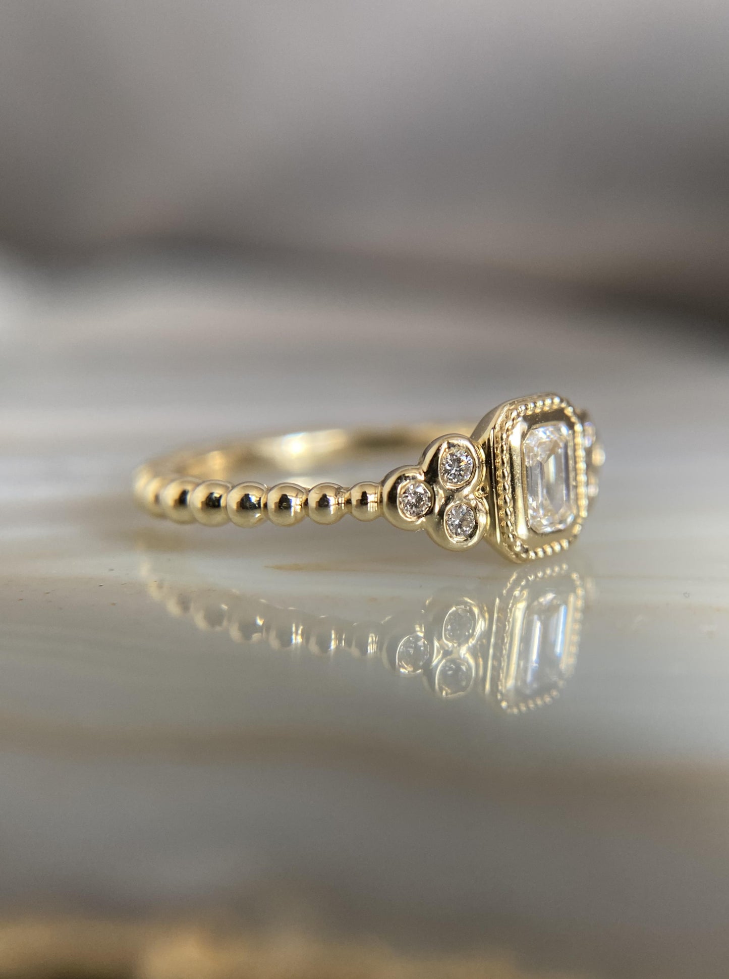 Celestial Diamond Bezel Ring