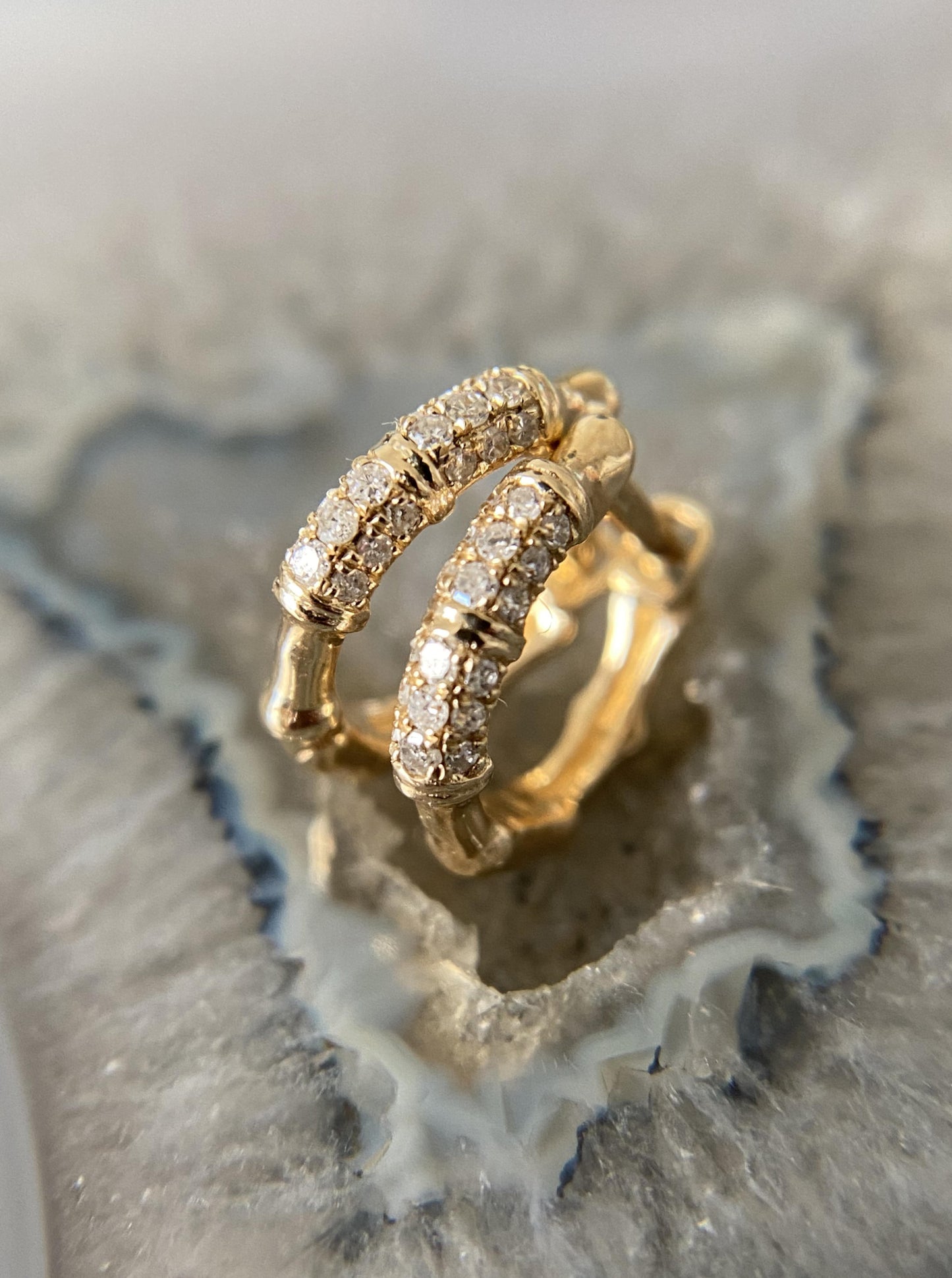 Small Cluster Diamond Hoops