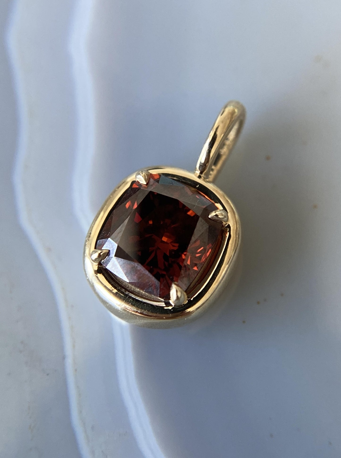 Red Diamond Charm (Cushion Shape)
