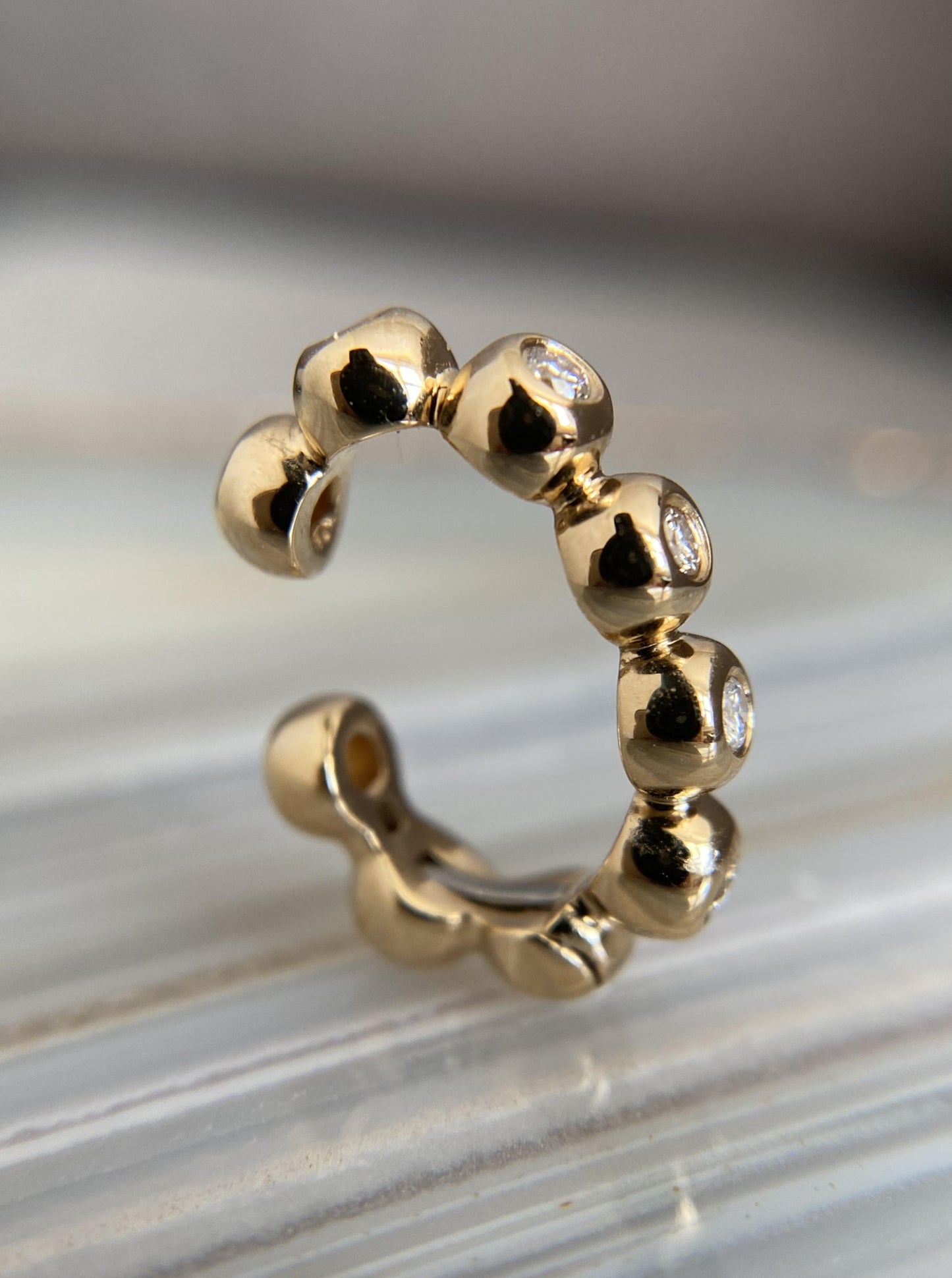Diamond Bubble Ear Cuff