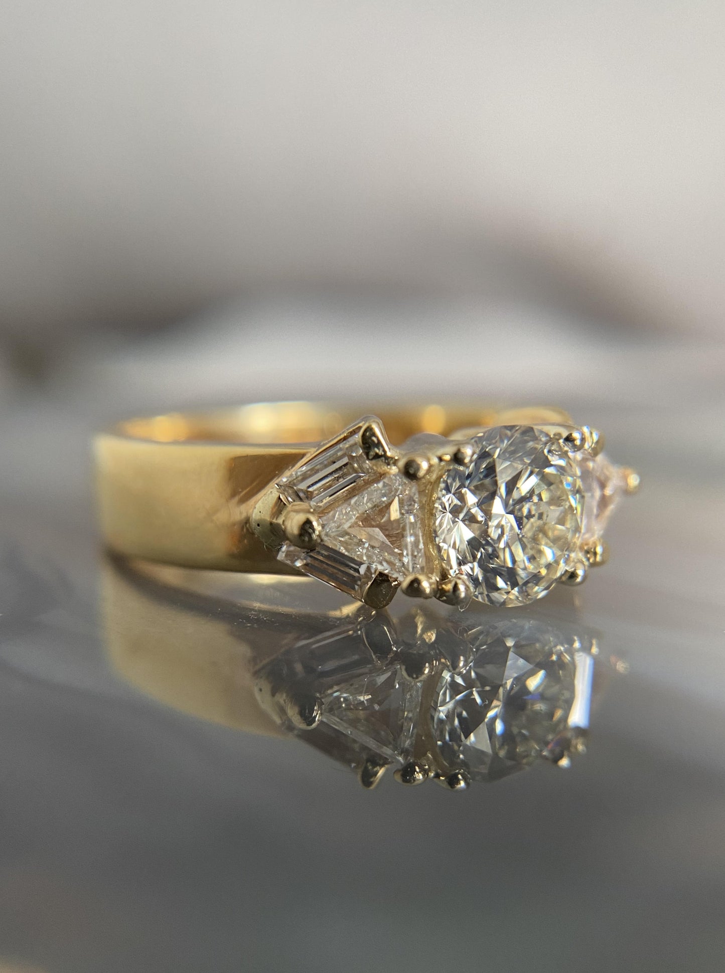 Brilliant and Trillion Cut Diamond Band.