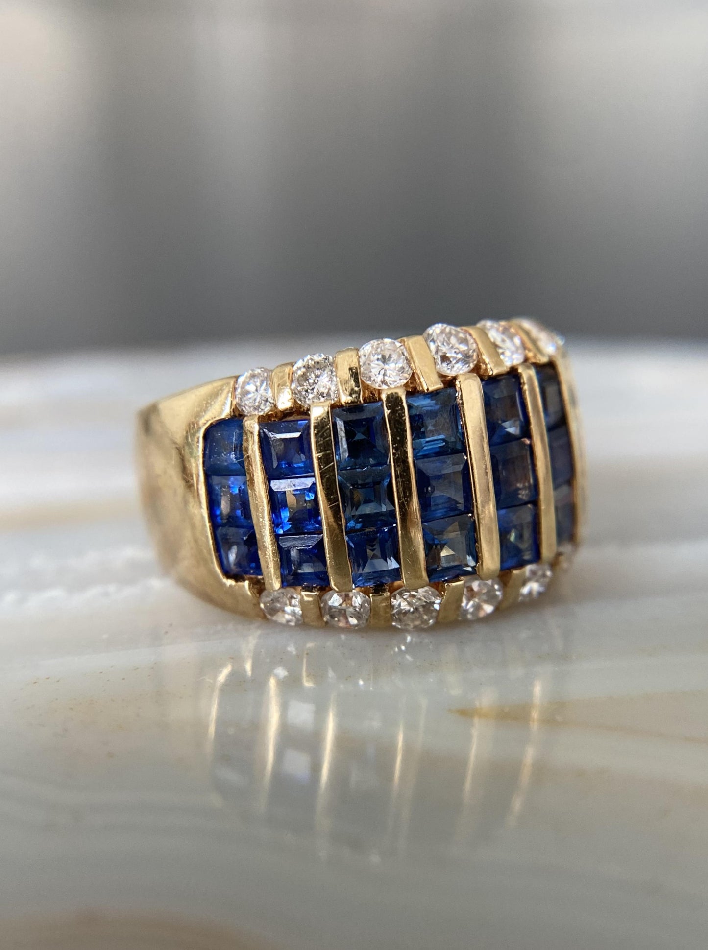 Estate Sapphire Scalloped Band