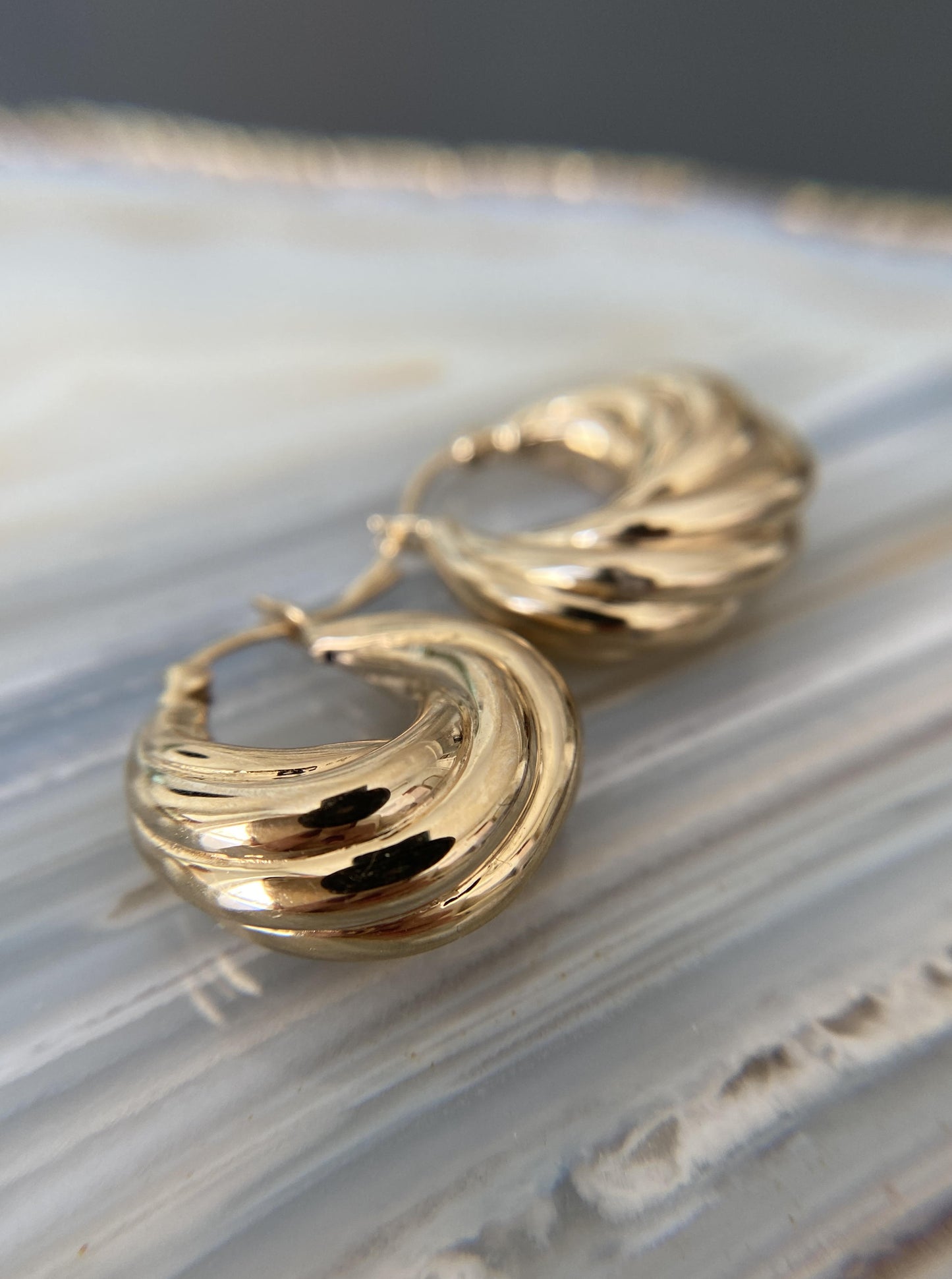 Puffy Muti Rope Pattern Hoops