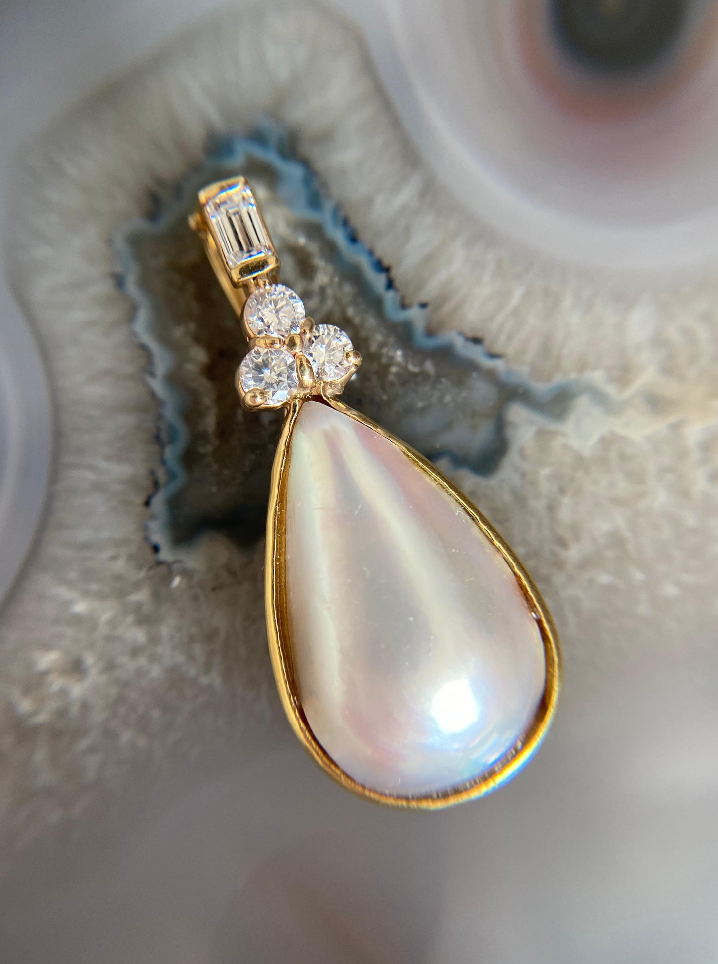 14K Large Mabe Pearl Pendant