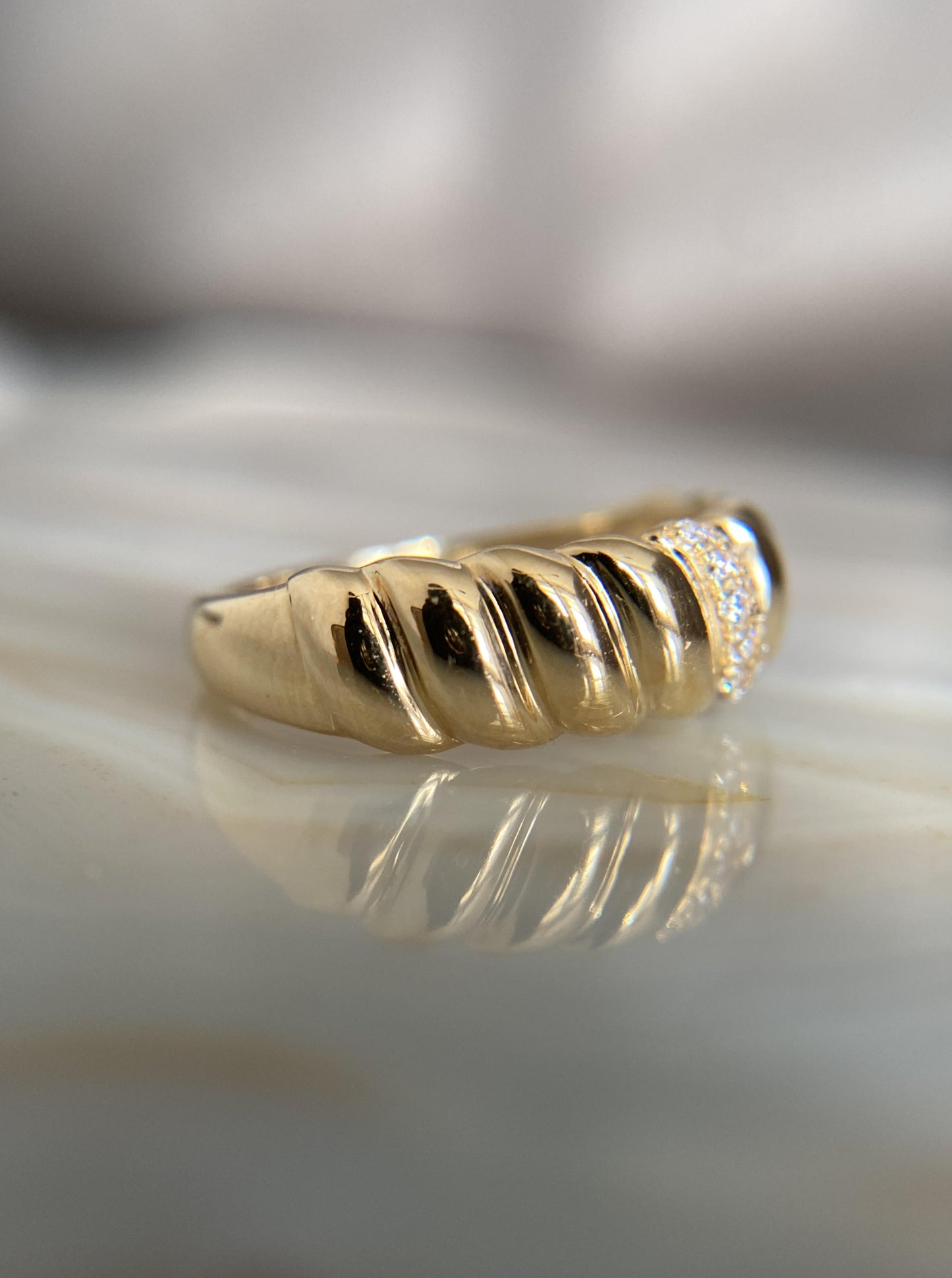 Croissant Diamond Band