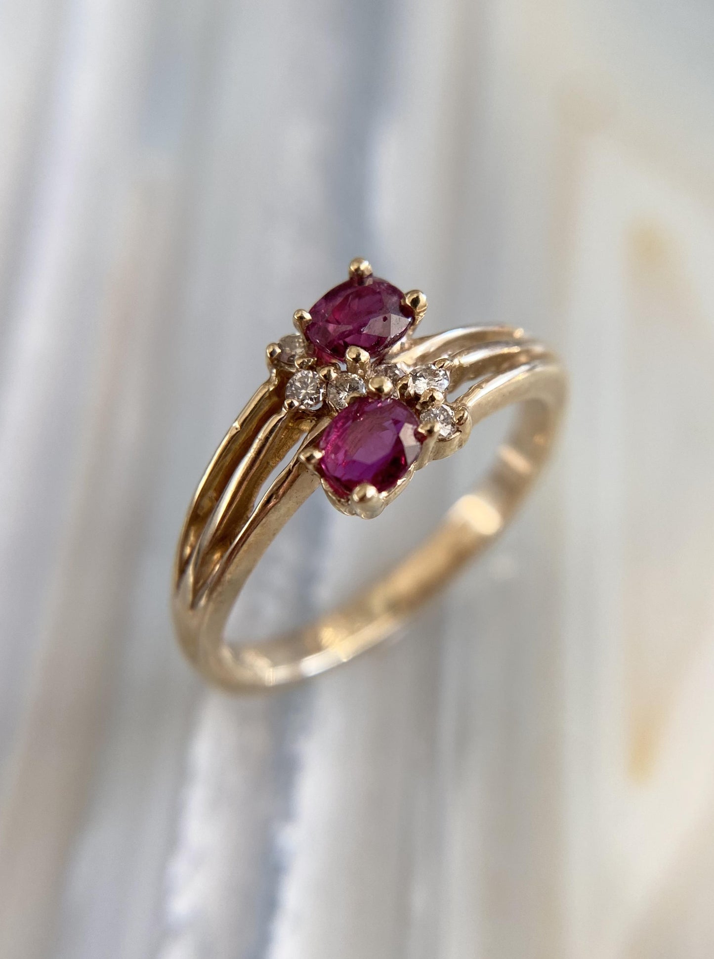 Ruby Toi Et Moi Ring