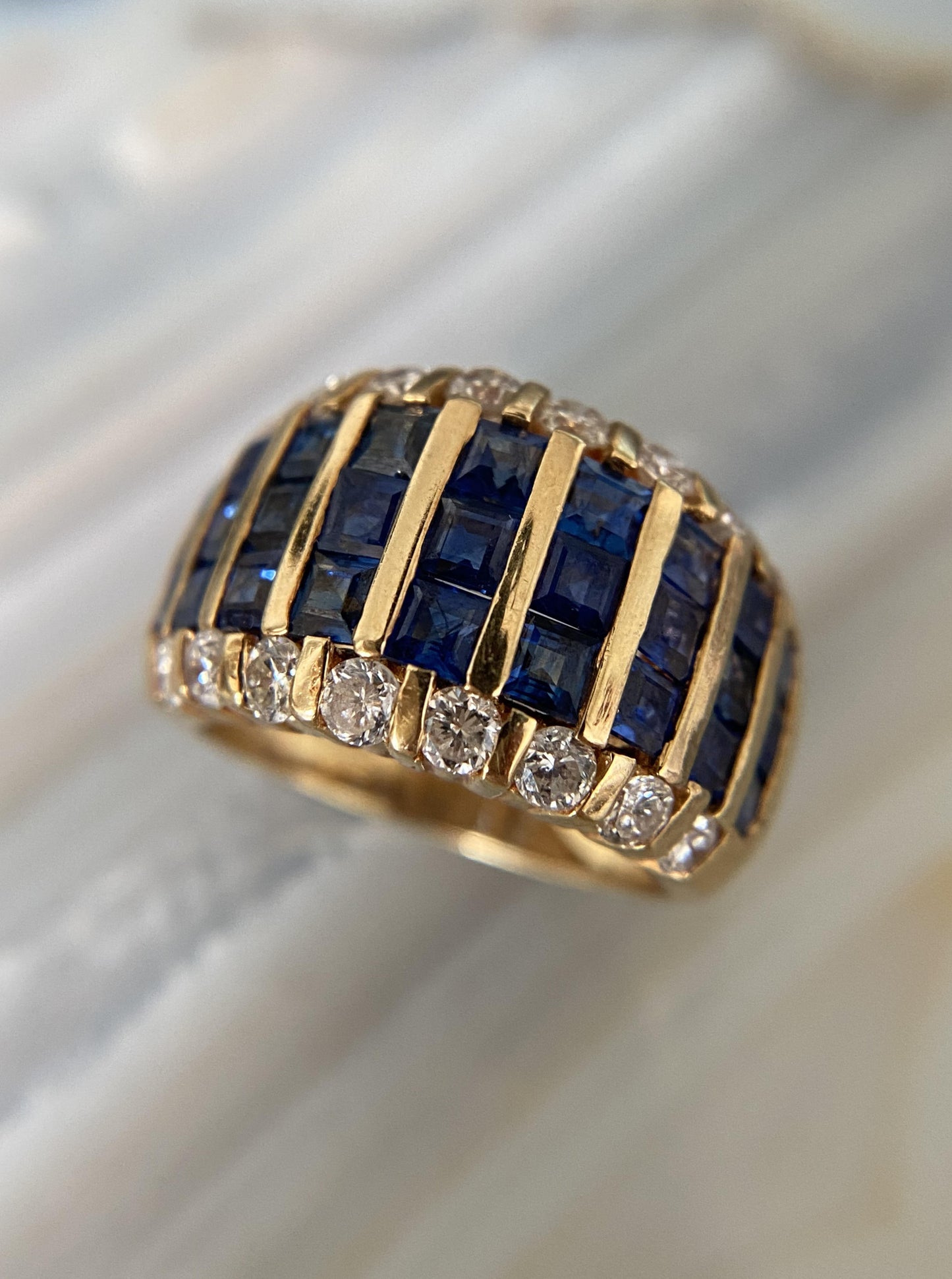 Estate Sapphire Scalloped Band