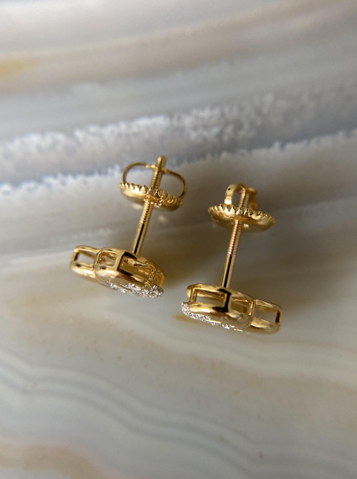 Melt Diamond Heart Studs