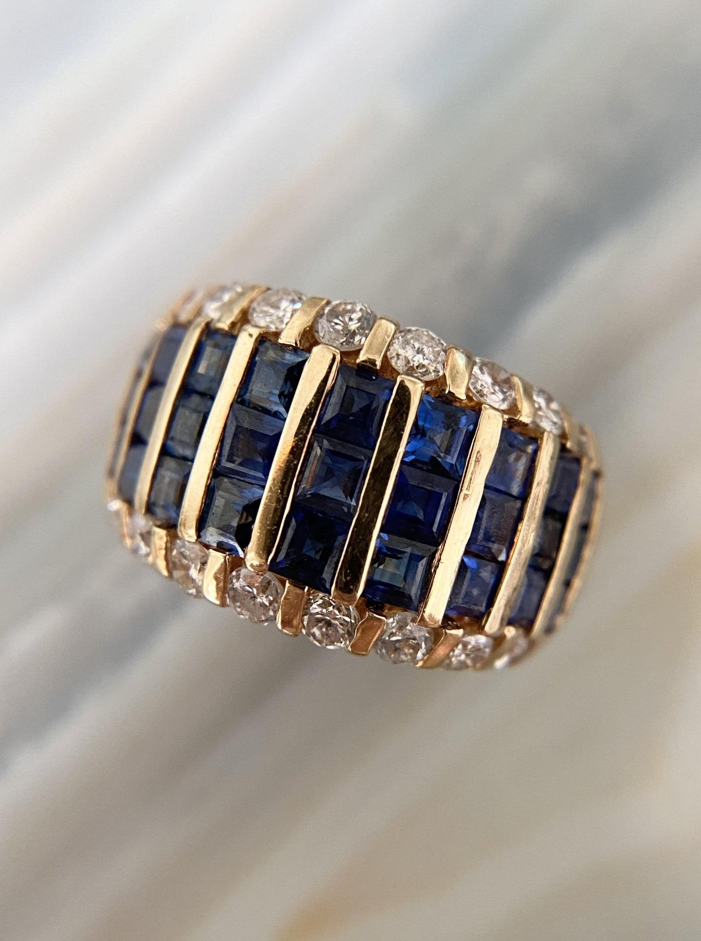 Estate Sapphire Scalloped Band