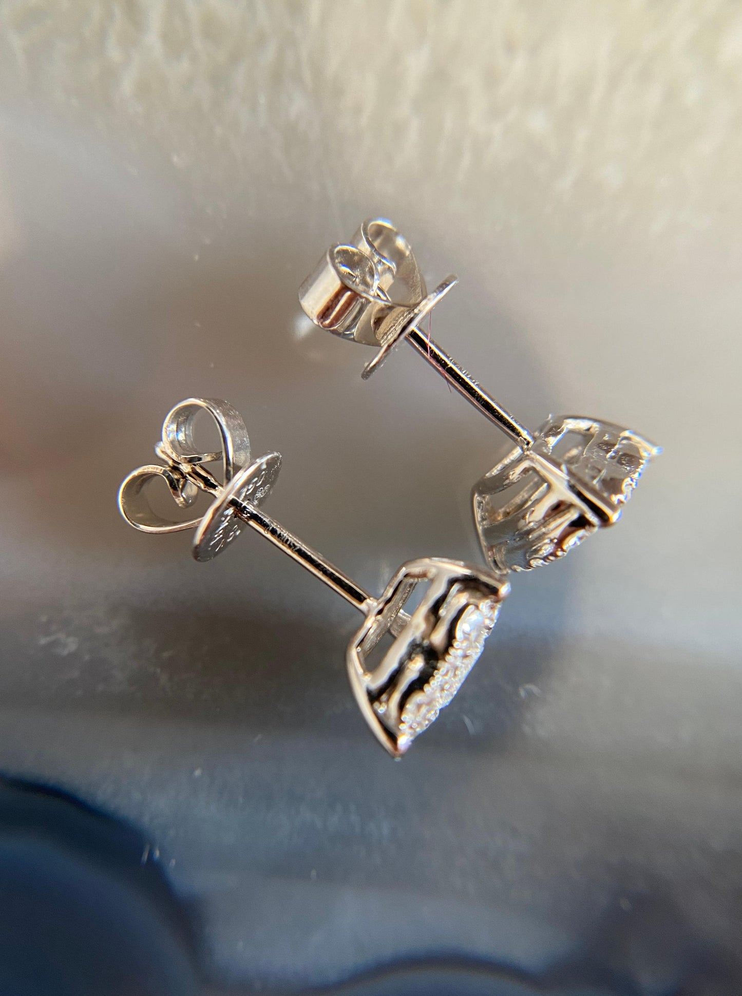 Chunky Heart Diamond Earrings