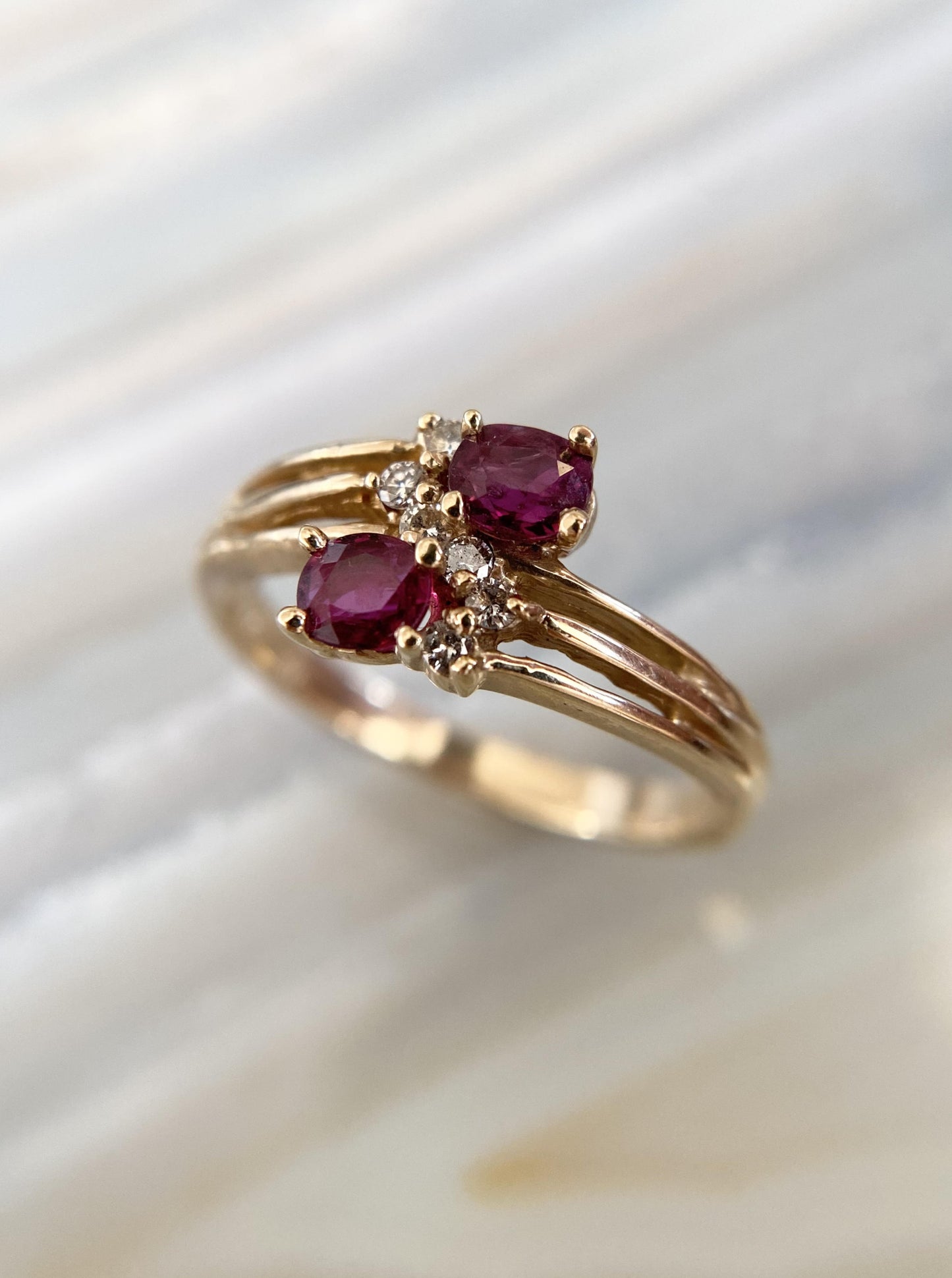 Ruby Toi Et Moi Ring