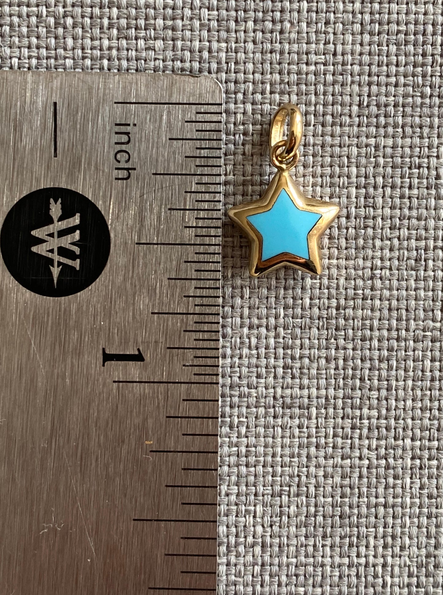 Turquoise Puffy Star Charm